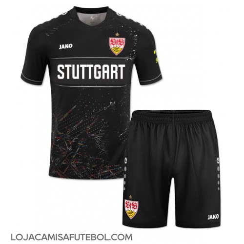 Camisa de Futebol Stuttgart Equipamento Alternativo Infantil 2024-25 Manga Curta (+ Calças curtas)